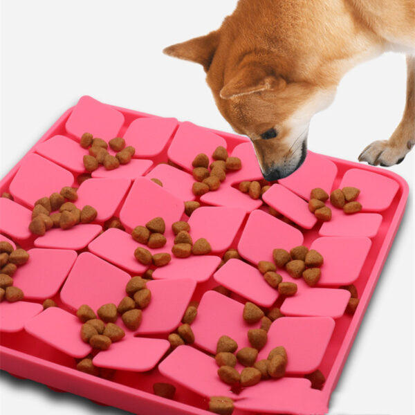 Cat And Dog Pets Licking Plate Slow Tableware Pad