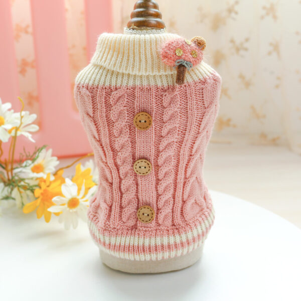 Max Bowknot Dog Clothes Cat Costume Hollow Knit Sweater - Image 6