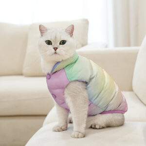 Bella Cat Colorful Vest Top Warm Winter Fashion