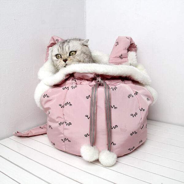 Bella Cat Pets Carrier Backpack Outdoor and Travel Use in Winter - Image 5
