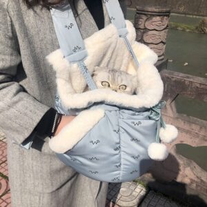 Bella Cat Pets Carrier Backpack Outdoor and Travel Use in Winter