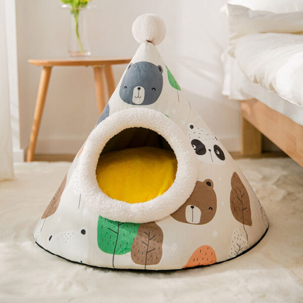 Bella Cat Pet Triangle Yurt House - Image 3
