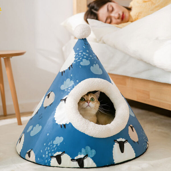 Bella Cat Pet Triangle Yurt House - Image 6