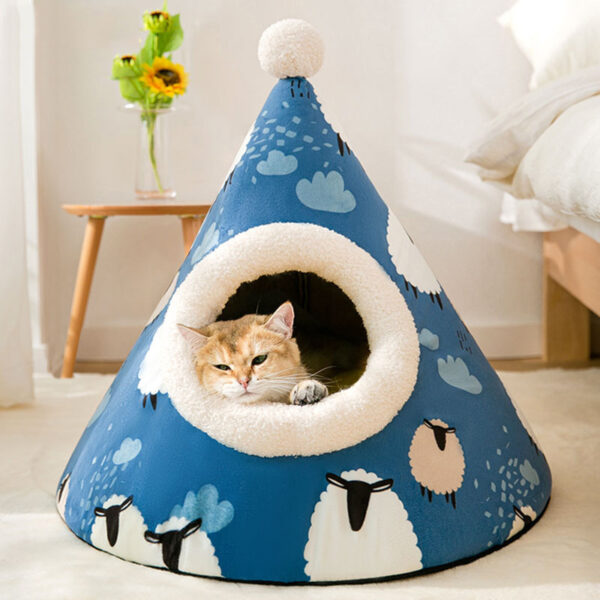 Bella Cat Pet Triangle Yurt House - Image 5