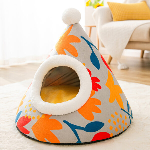 Bella Cat Pet Triangle Yurt House - Image 4