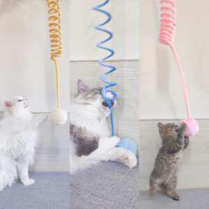 Bella Cat Toy Self-Hi Sucker Spring Rabbit Hair Ball