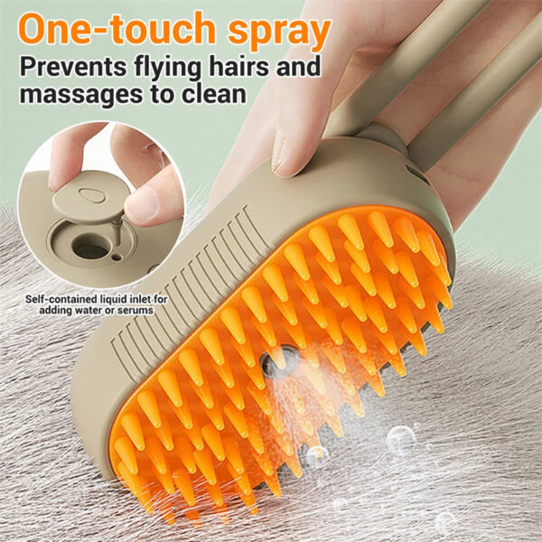 Bella Cat Pet Steam Brush 3 In 1 Electric Spray - Image 4