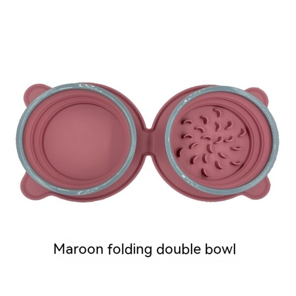 Max Dog Pet Portable Silicone Double Food Bowls Foldable - Image 4