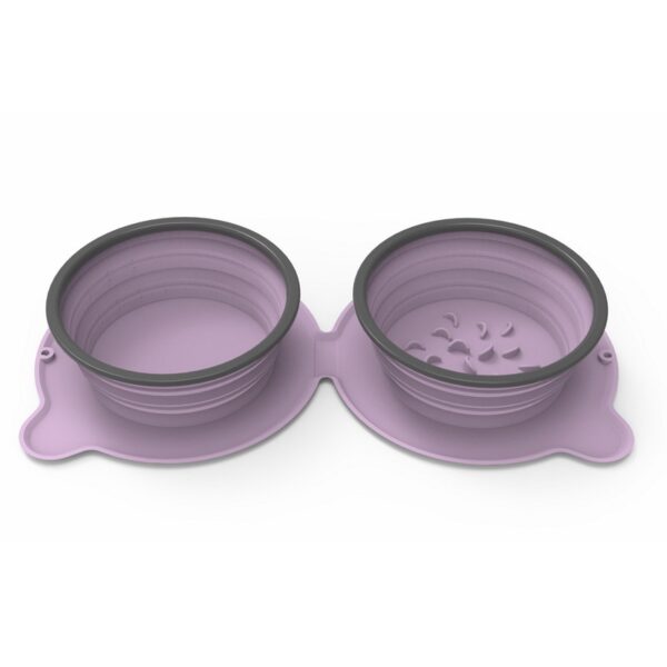 Max Dog Pet Portable Silicone Double Food Bowls Foldable - Image 7