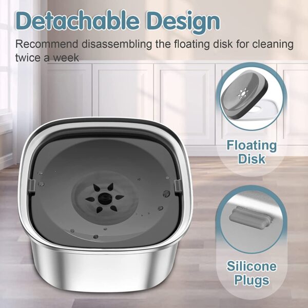 Max Dog Pet Stainless Steel Water Bowl Floating - Image 3