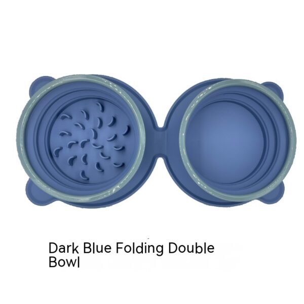 Max Dog Pet Portable Silicone Double Food Bowls Foldable - Image 5