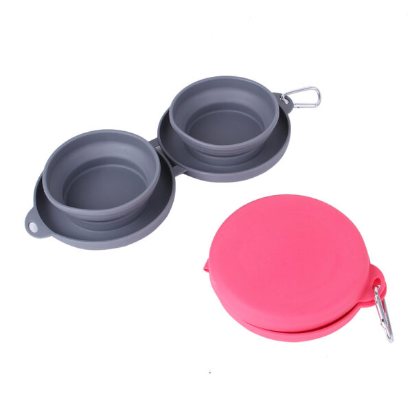Max Dog Pet Rubber Foldable Double Feeding Bowl - Image 9