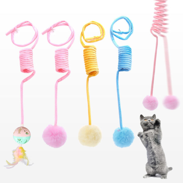 Bella Cat Toy Self-Hi Sucker Spring Rabbit Hair Ball - Image 9