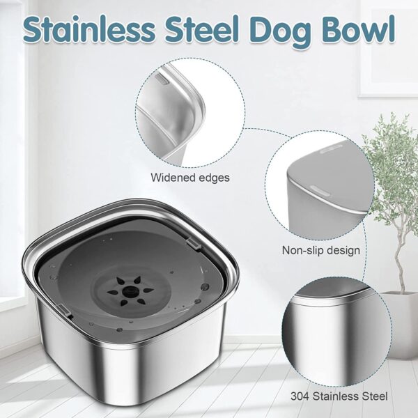 Max Dog Pet Stainless Steel Water Bowl Floating - Image 5