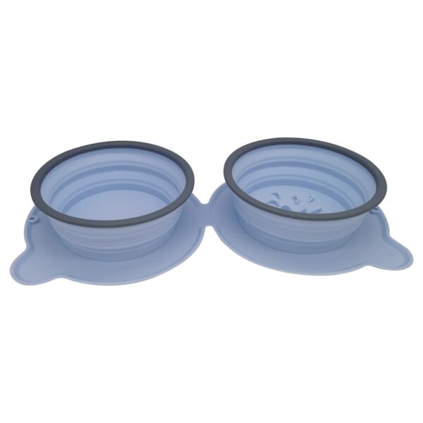 Max Dog Pet Portable Silicone Double Food Bowls Foldable - Image 9