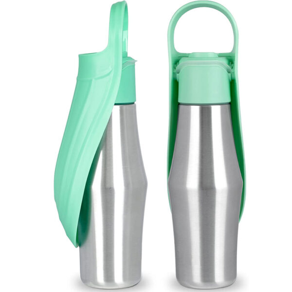 Max Dog Pet New Portable Water Bottle Soft Silicone Leaf Design - Image 4