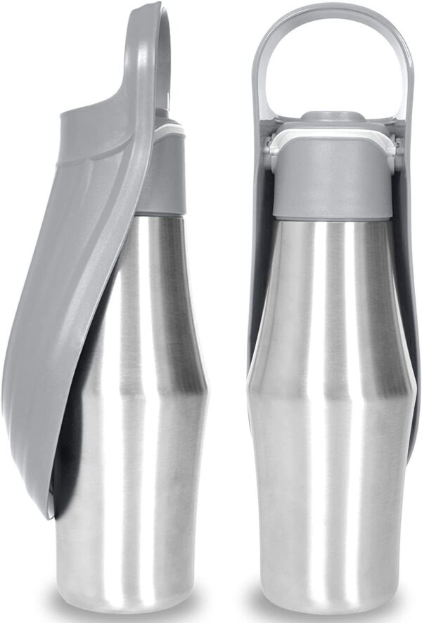 Max Dog Pet New Portable Water Bottle Soft Silicone Leaf Design - Image 2