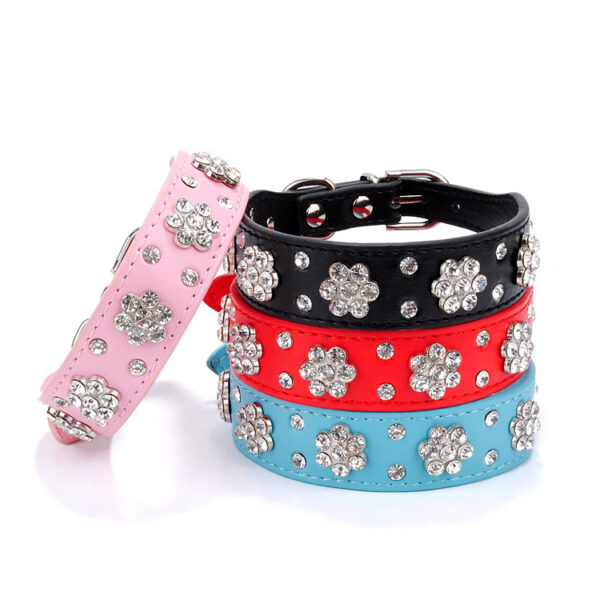 Max Dog Pet Collar Rhinestone Plum - Image 4