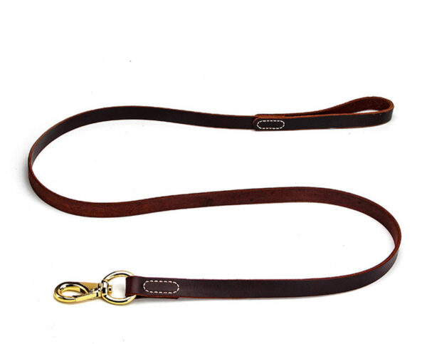 Max Dog Pet Cowhide Leash To Walk Golden Retriever - Image 4