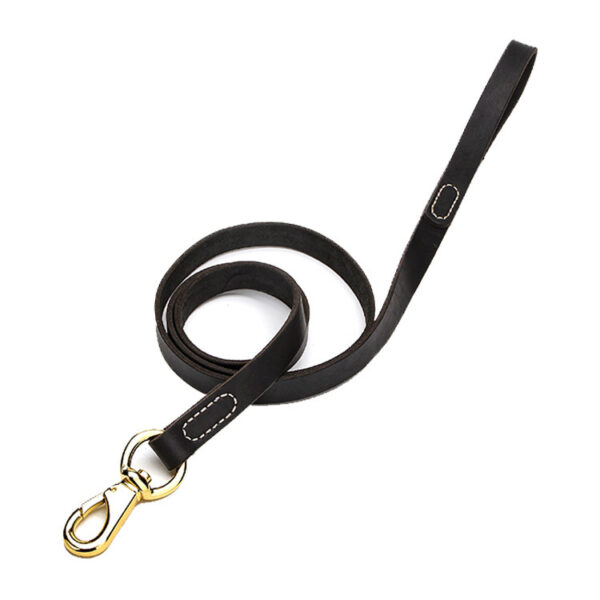 Max Dog Pet Cowhide Leash To Walk Golden Retriever - Image 2