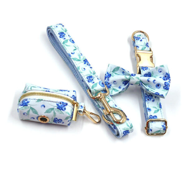 Bella Cat Pet Cute Blueberry Print Out Chest And Back Leash Set - Image 5