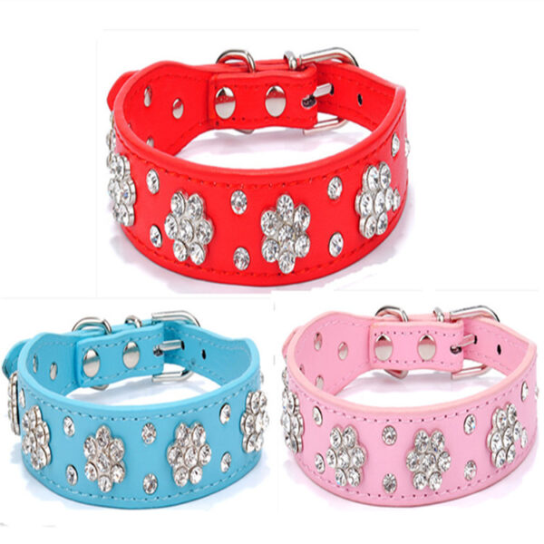 Max Dog Pet Collar Rhinestone Plum - Image 3