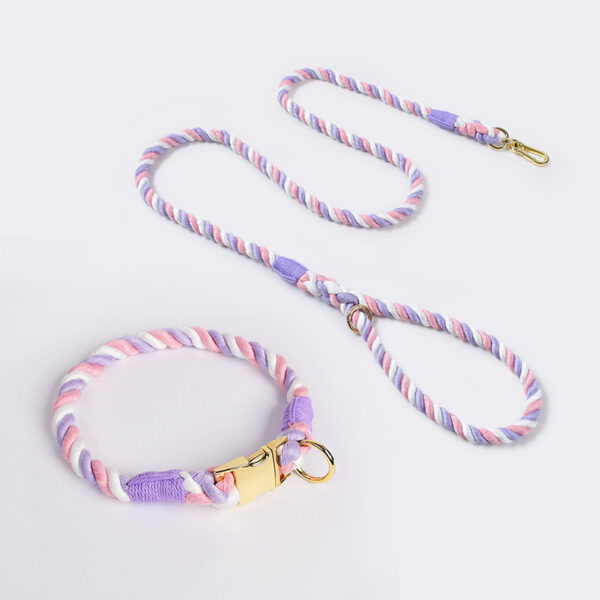 Bella Cat Pet Weaving Gradient Colored Cotton Rope Collar - Image 10