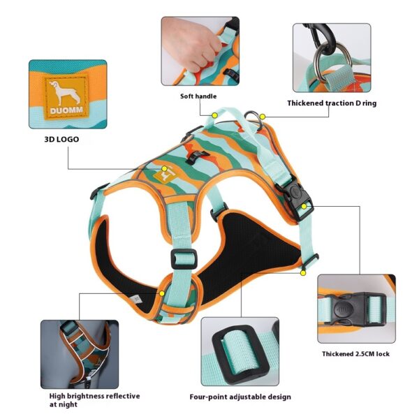 Max Dog Pet Chest And Back Reflective Commuter Hand Holding Rope - Image 2