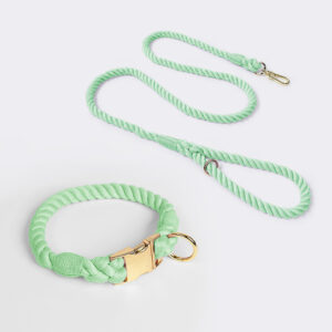 Bella Cat Pet Weaving Gradient Colored Cotton Rope Collar
