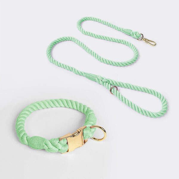 Bella Cat Pet Weaving Gradient Colored Cotton Rope Collar